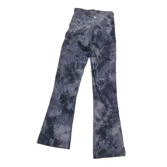 Lululemon Diamond Dye Grey Graphite Groove Super-High-Rise Flared Pant | Size 6 - Picture 5 of 9